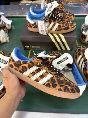 Wales Bonner x Adidas Samba Leopard Pony Hair Shoes